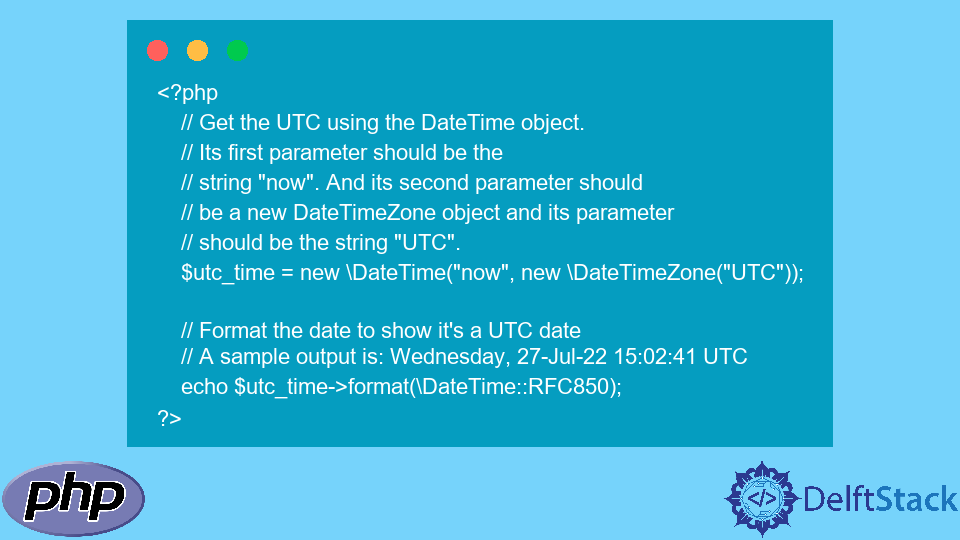 get-utc-time-in-php-delft-stack